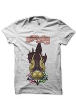 Deathly Hallows Half Sleeve White T-Shirt