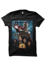 Iron Man 2 Half Sleeve Black T-Shirt