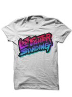 Fighter Half Sleeve White T-Shirt