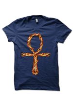 Ankh Navy Blue Half Sleeve T-Shirt