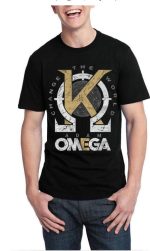 Adam Omega Black Half Sleeve T-Shirt