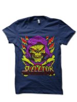 Skeletor Navy Blue Half Sleeve T-Shirt