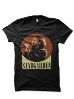 Sandgarden with Cheddar Audioslave Black Half Sleeve T-Shirt
