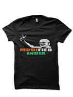 Narendra Modi Black Half Sleeve T-Shirt