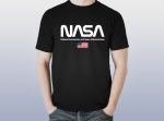 NASA Black Half Sleeve T-Shirt