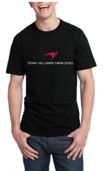 Team Mclaren Mercedes Half Sleeve Black T-Shirt