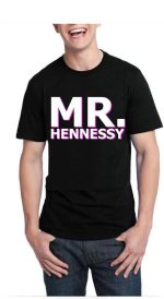 Mr. Hennessy Half Sleeve Black T-shirt