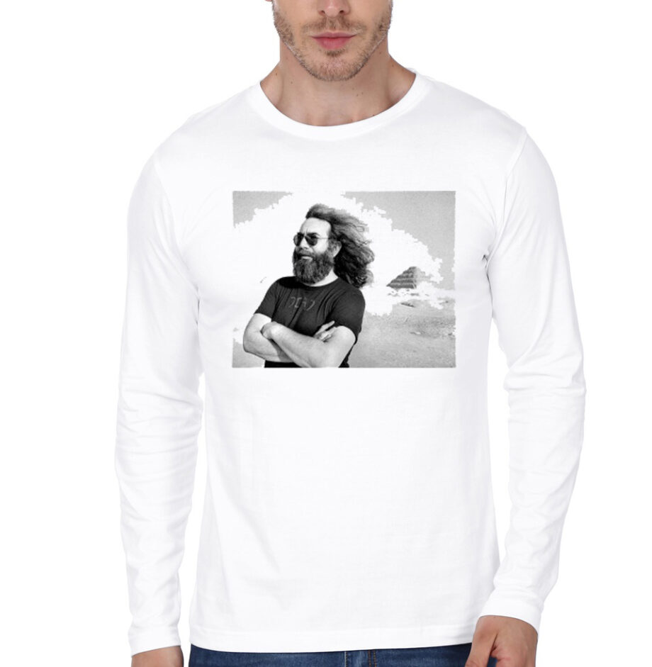 Jerry Garcia White Full Sleeve T-Shirt