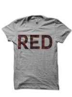 Taylor Swift's Autumn - Red Album Title on Plaid Half Sleeve T-Shirt