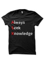 Always Seek Knowledge Black T-Shirt