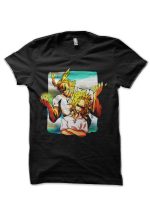 All Might Faces Black  T-Shirt