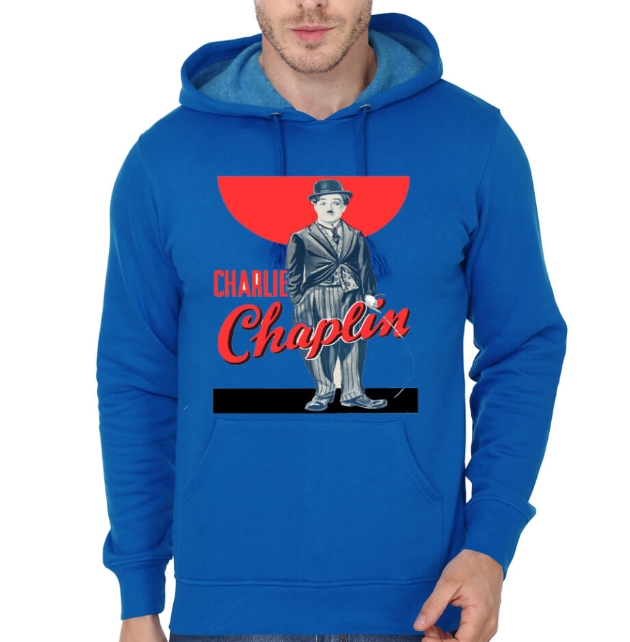 Charlie Chaplin Comedy Great Royal Blue Hoodie