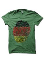 Germany Flag - German Flag Fingerprint Green T-Shirt
