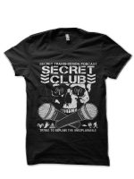 Secret Club Black Half Sleeve T-Shirt