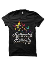 Anti social Butterfly Half Sleeve T-Shirt