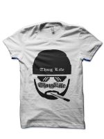 Hug Life White Half Sleeve T-Shirt