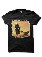 Mandalorian Sunset Black T-Shirt