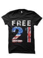 FREE 21 Savage Jersey Style Black T-Shirt