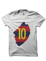 Barcelona Messi Lionel Inside White T-Shirt