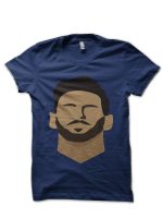 Minimalist Messi Navy Blue T-Shirt