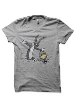 Donnie Darko / Calvin Hobbes Grey  T-Shirt
