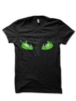 Night Fury Eyes (How to Train Your Dragon) Black T-Shirt