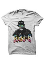 Eazy-Eminem Digital Grime 80s Graffiti Design White T-Shirt