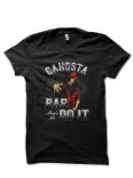 Gangsta Eminem Rap Pop Music Rappers Vocalizer Hip Hop Rapping Gift Black T-Shirt