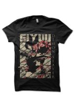 Kimetsu no yaiba Demon slayer Giyuu Black T-Shirt