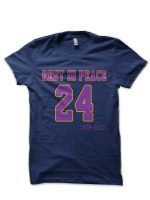 Rest In Peace Kobe Bryant RIP Kobe Bryant 24 Navy Blue T-Shirt