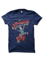 It's Friday! -The Simpsons Navy Blue T-Shirt