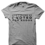 Don't Blame Me, I Voted for Kodos-The Simpsons Grey T-Shirt