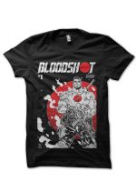 Bloodshot Half Sleeve Black T-Shirt