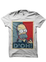 Homer Simpson White T-Shirt