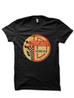 Ducati Motorcycles Black Half Sleeve T-Shirt