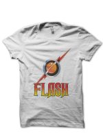 Flash Half Sleeve White T-Shirt