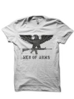 Men of Arms Militia Half Sleeve White T-Shirt