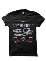 Jurassic Riders-Modern Family Black T-Shirt