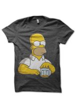 Homer Simpson Charcoal Grey T-Shirt