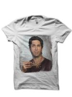 Ross Geller With Unagi Half Sleeve White T-Shirt