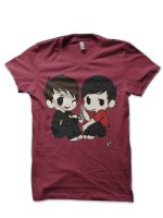 Dan and Phil Maroon T-Shirt