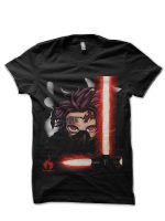 Tanjiro x Kylo Ren with Background Black T-Shirt
