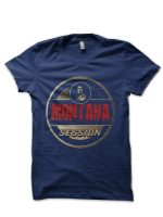 Tony Montana Session Navy Blue T-Shirt