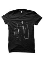 Coca Cola  Bottle Vintage Patent Print T-Shirt