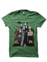 Minimalist Addams Family Green T-Shirt