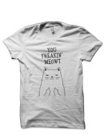 You Freakin' Meowt, Cat Middle Finger T-Shirt