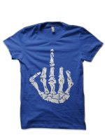 Middle Finger Middlefinger Skull Skulls Bones T-Shirt