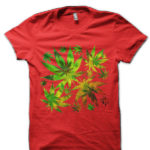 Marijuana Cannabis Leaves Pattern T-Shirt