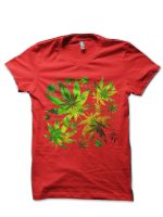 Marijuana Cannabis Leaves Pattern T-Shirt