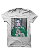 Billie Eilish Half Sleeve White T-Shirt